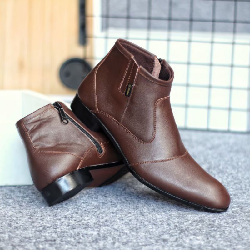 ENOZ X NANO - Sepatu Pantofel Formal Kerja Kantoran Original Pria Sepatu Pantopel Cowo Kulit Asli Formal Dinas Perawat Dokter Elegant