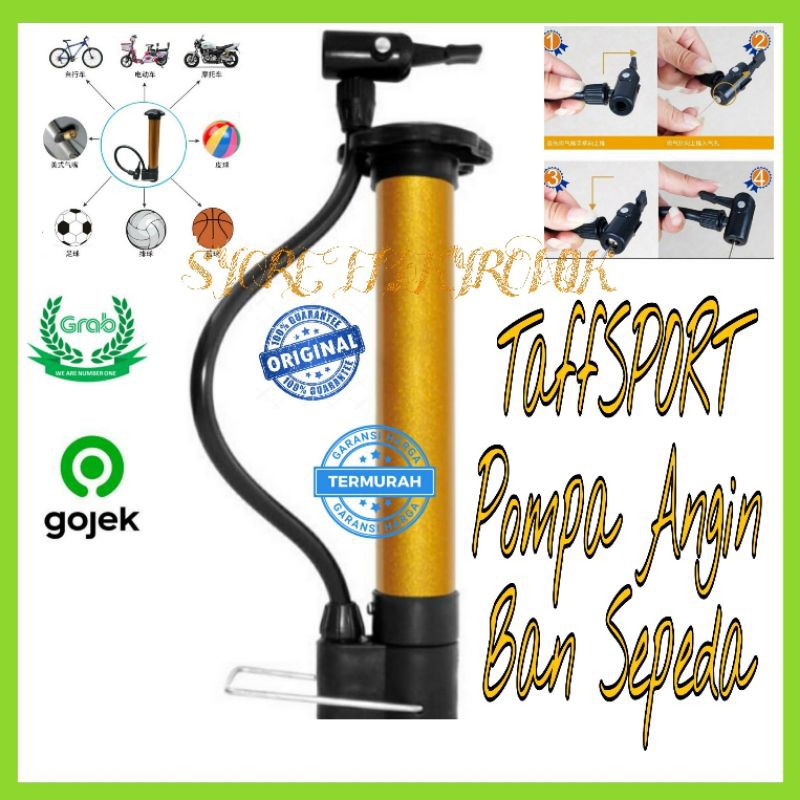 TaffSPORT Pompa Angin Ban Sepeda Tier Air Pump - PM002 - Golden