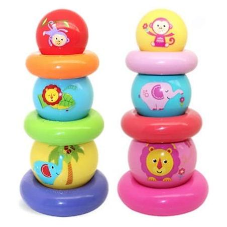 Fisher Price Rainbow Stacked Ball / bola bayi / mainan susun bola