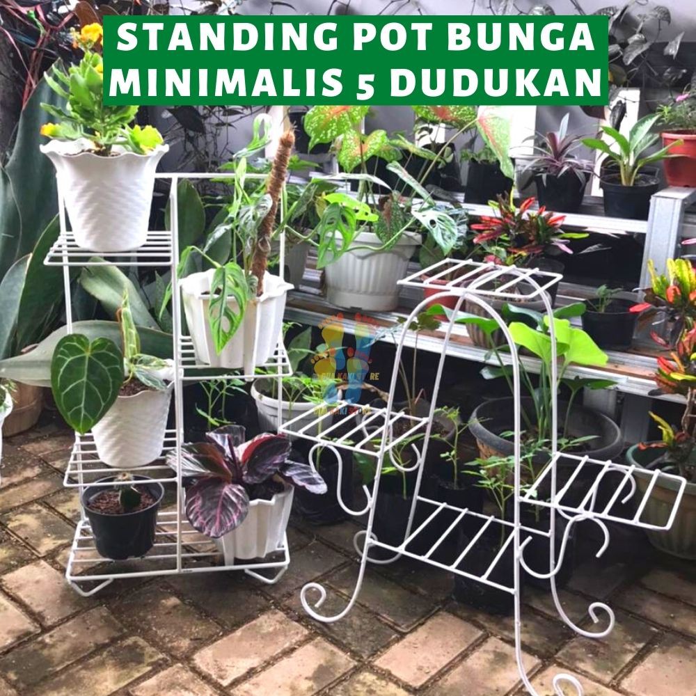 Jual Rak Pot Tanaman Bunga Standing Planter Dudukan Tanaman Minimalis Shopee Indonesia