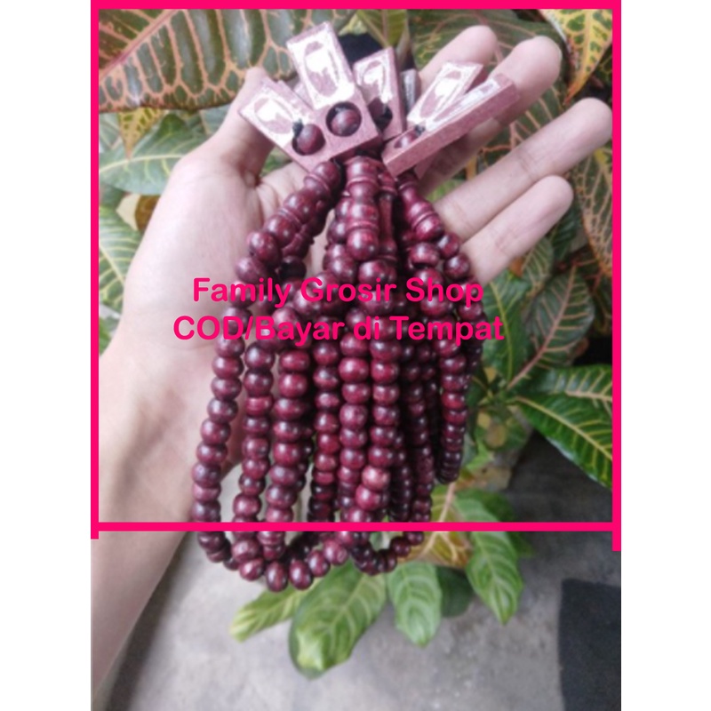 Tasbih Kayu isi 33/99 diameter 7-8mm Tasbih kayu isi 99 Tasbih Sholat