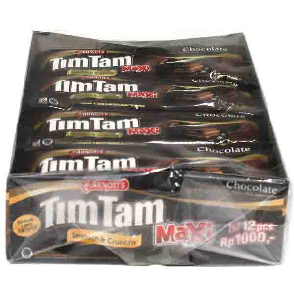 

TIM TAM Maxi Biskuit Krim Coklat / Vanila (12pcs)