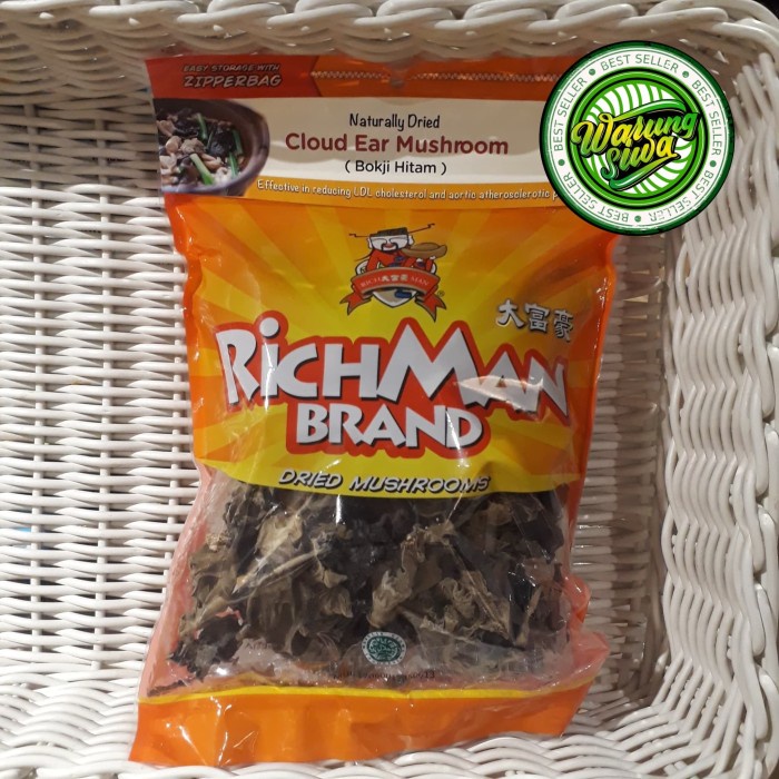 

Richman brand bokji hitam - cloud ear mushroom 100 gram