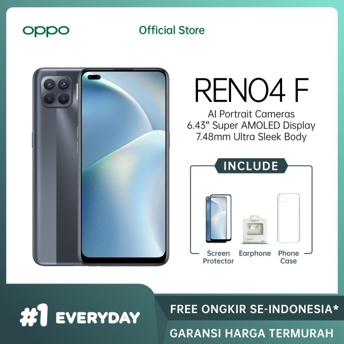Oppo Reno 4 F 8/128 RAM 8GB Internal 128GB Garansi Resmi-1