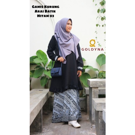 Batik Arai Hitam 02 by GOLDYNA | Terbaru Gamis Muslimah | Gamis Syari | Gamis Batik