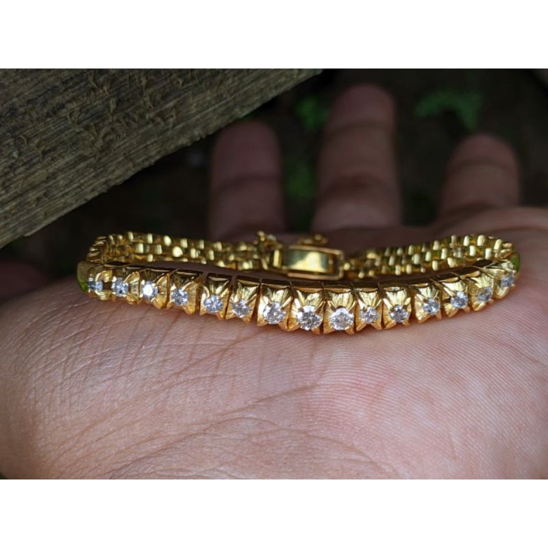 Gelang perak berlian eropa murmer