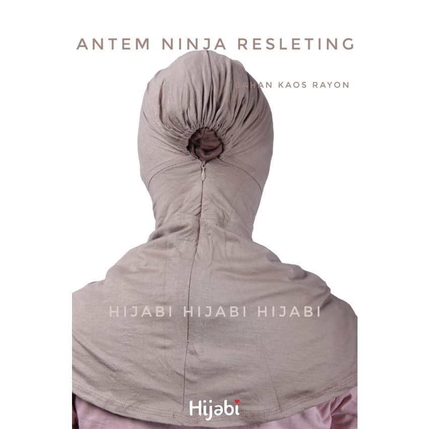 Inner Hijab Antem Ninja Resleting Anti Tembem Ciput Ninja Bahan Kaos Rayon Premium