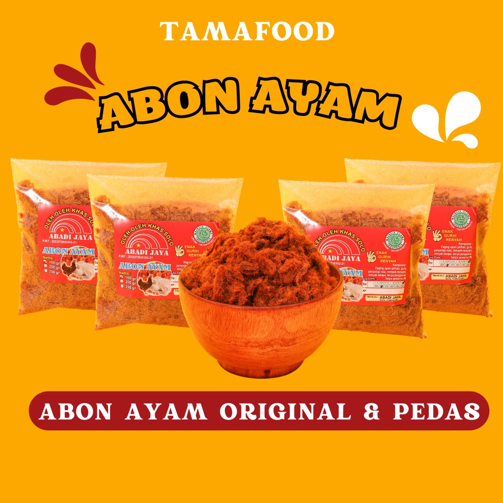 

ABON AYAM 100% DAGING AYAM ASLI / ABON AYAM ORIGINAL & ABON AYAM PEDAS / ABON AYAM HALAL / ABON AYAM ENAK / CHICKEN FLOSS ABON AYAM