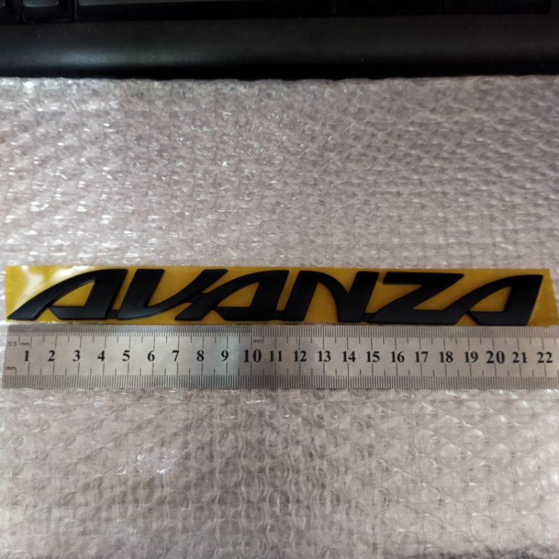emblem tulisan merek merk logo stiker AVANZA hitam doff