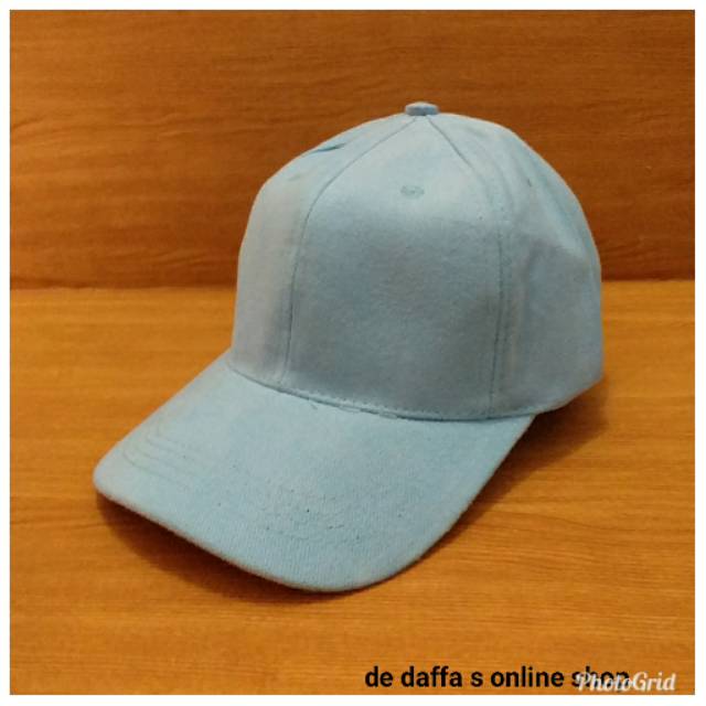 Topi Baseball Dewasa polos warna BABY SOFT BLUE  pria wanita casual sport - baby soft blue