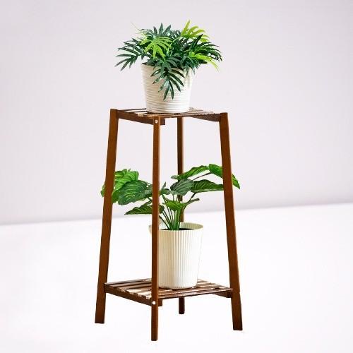 GUNINCO Rak Tanaman Tingkat Kayu Minimalis Portable Serbaguna