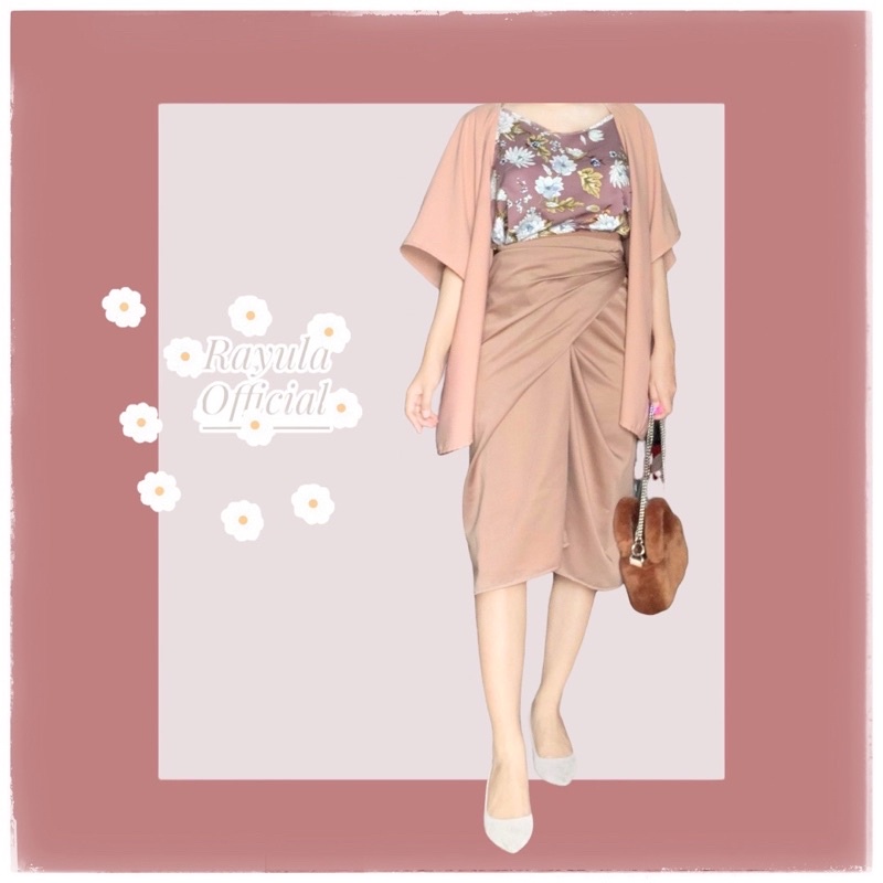 WRAP SKIRT / ROK LILIT-Silky Latte 3/4