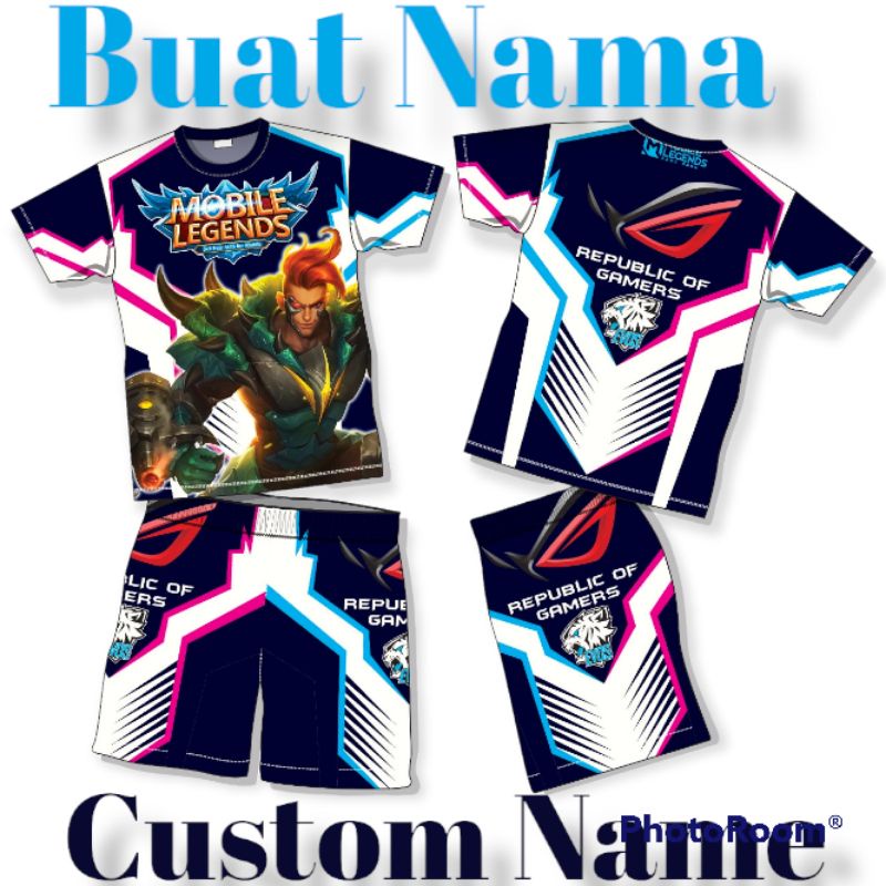 SETELAN BAJU ANAK MOBILE LEGENDS,BAJU GAMER MOBILE LEGENDS