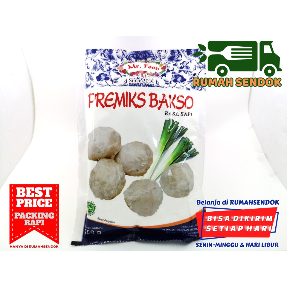 Tepung Baso Premix Instan Mr. Food 250gr Tepung Bakso