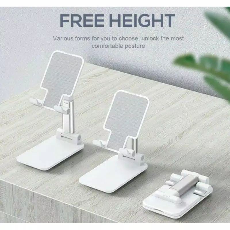 (COD) Dudukan handphone Folding Desktop Phone Stand / Liftable Foldable / Dudukan HP