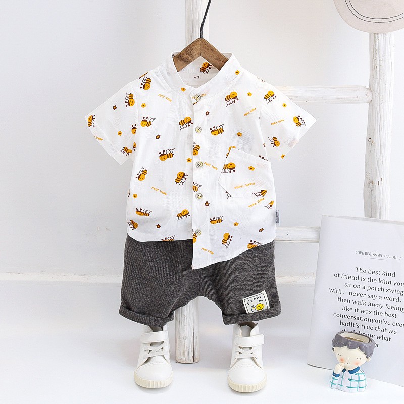 HappyOliver SET KEMEJA HappyOliverNEYBEE EBV Setelan Kemeja Bayi Laki-laki Lengan Pendek