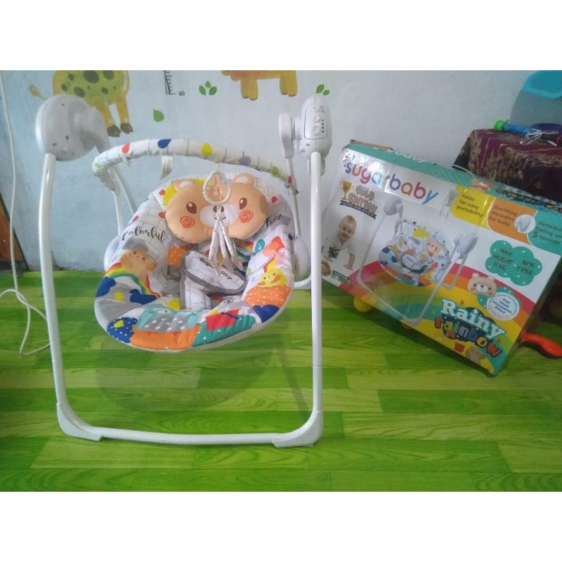 ayunan otomatis/ayunan bayi/baby swing preloved bekas sugarbaby gold edition