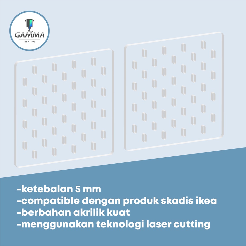 Papan Berlubang Pegboard SKDIS Akrilik / Acrylic