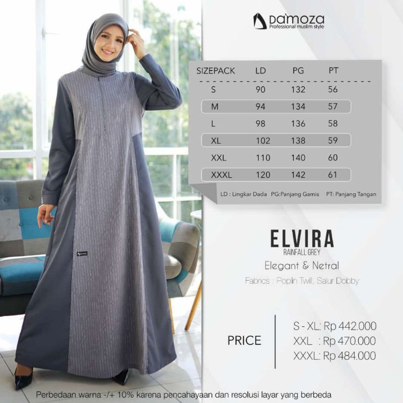 Damoza gamis simpel Elvira