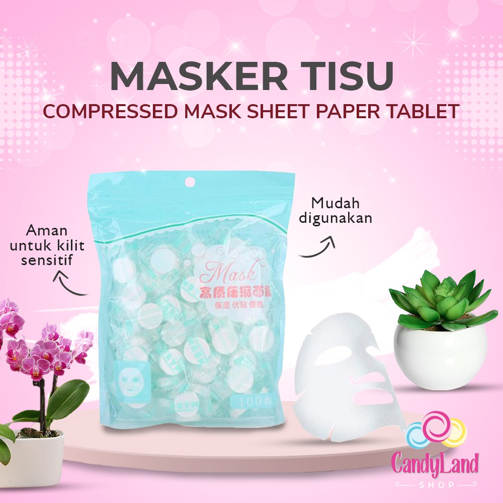 Masker Tissue Tablet Masker Facial Wajah Compressed Mask Sheet Paper