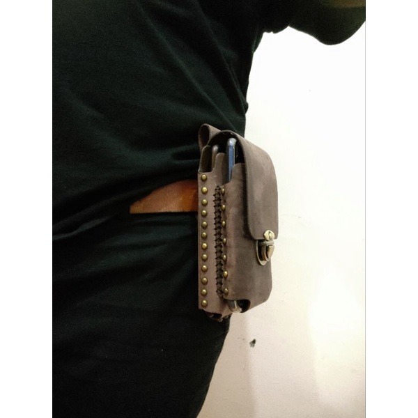 Sarung Hp Kulit Sapi 2 Slot hp 100% full kulit sapi asli