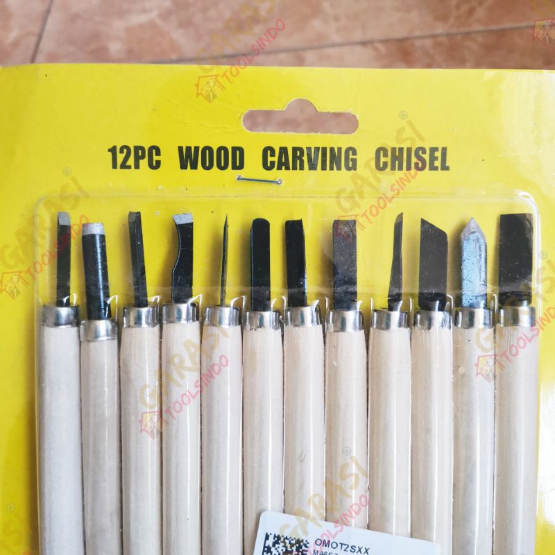 alat pahat seni 12 pcs wood carving chisel alat pahat kayu alat ukir kikir kayu pisau pahat