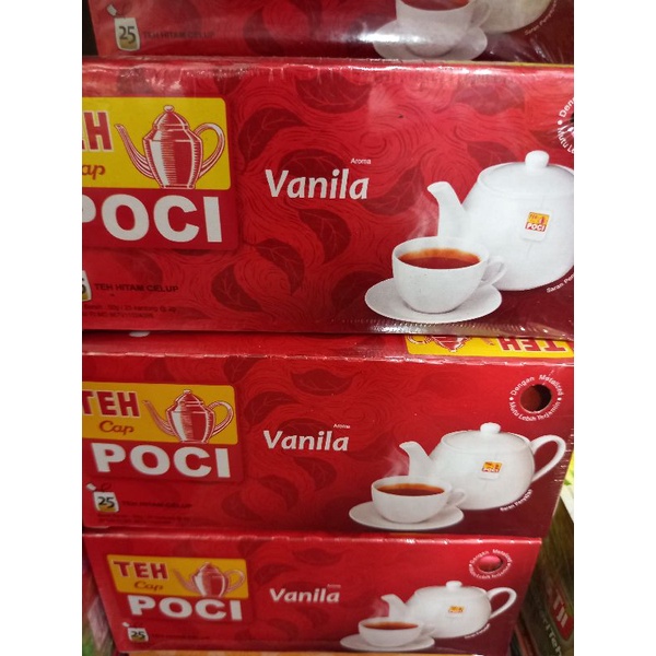 

Teh cap Pocci wangi vanilla isi 25 kantong
