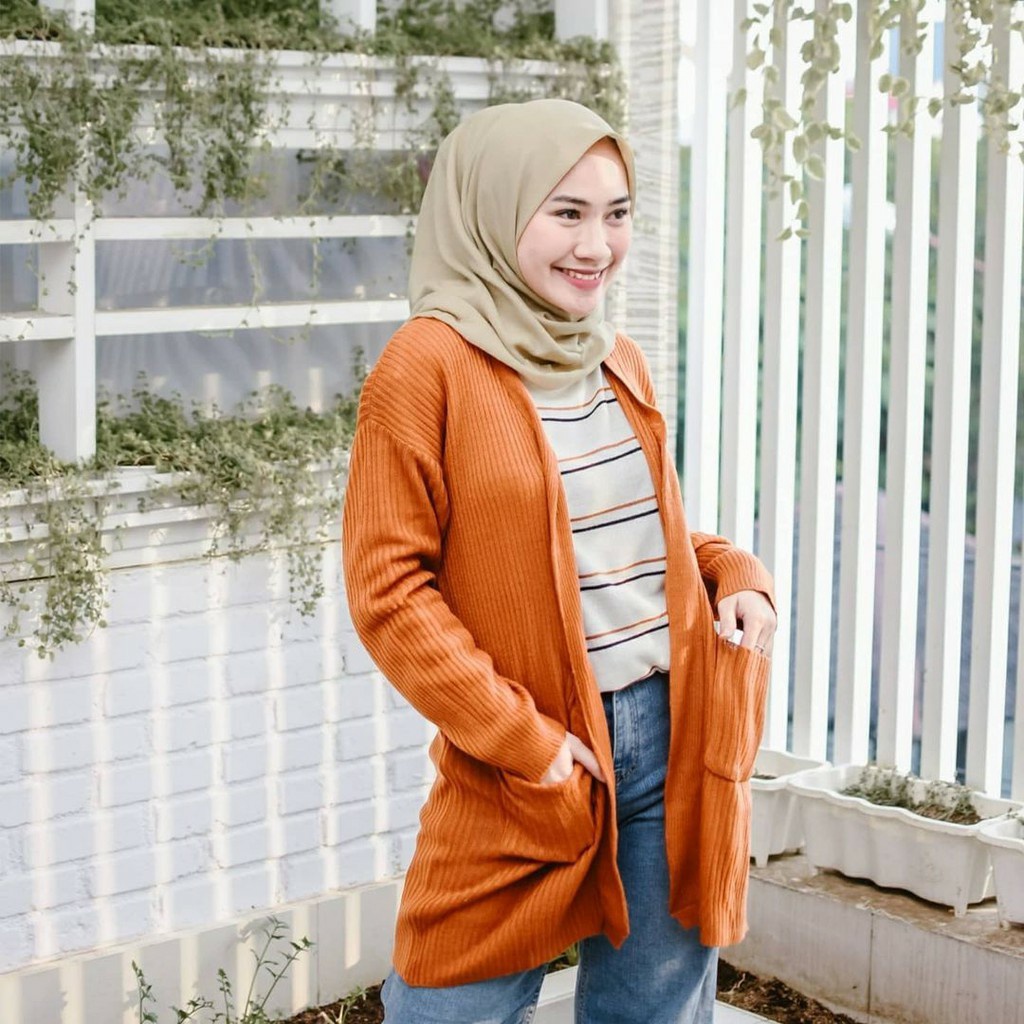 Belleza outlet baju rajut Cardigan rajut atasan wanita BELLE OVERSIZE