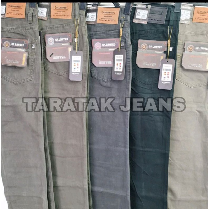 CELANA CANVAS GF.LIMITED TEELARIS/CELANA REGULER FIT IMPORT PREMIUM/CELANA JEANS PANJANG PRIA GFLIMI
