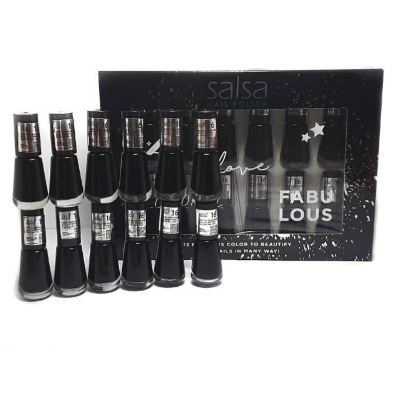 Kutek Salsa, Nail Polish, Cat Kuku Ecer, kutek salsa clear/bening, putih dan hitam