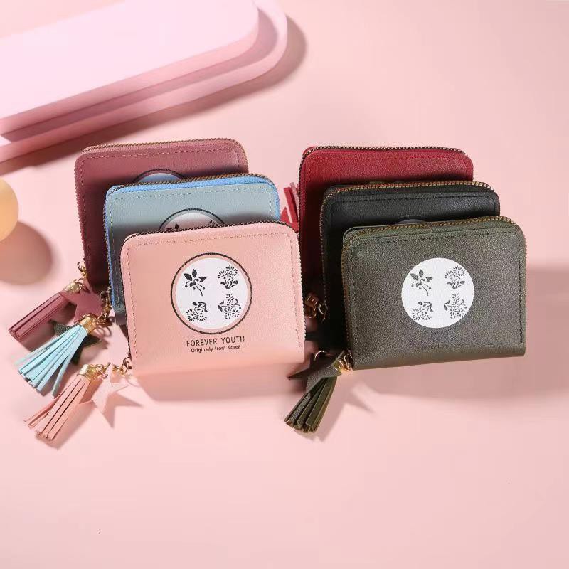 Dompet Mini Resteting Wanita Dompet Koin/Uang Kertas Import Real Pict Motif Bunga