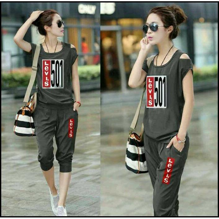 BAJU SETELAN WANITA LEVIS / BAJU FASHION WANITA TERKINI