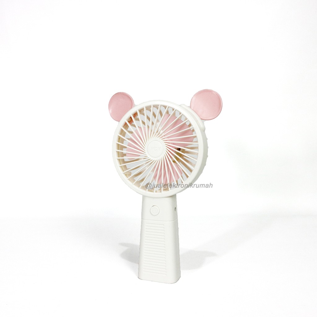 Kipas angin MICKEY Bear Beruang PCX 2-  mini karakter / Mini fan Portable led terbaru