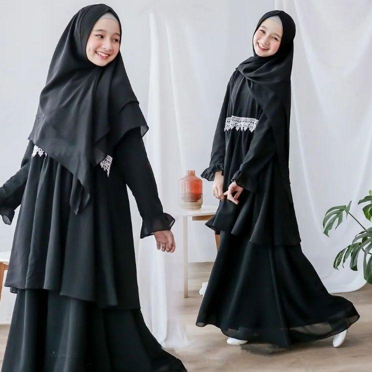 (LANGSUNG KIRIM) GAMIS ANAK REMAJA TANGGUNG USIA 10-11-12-13-14-15 TAHUN ARYANA SYAR'I KIDS BAHAN CE