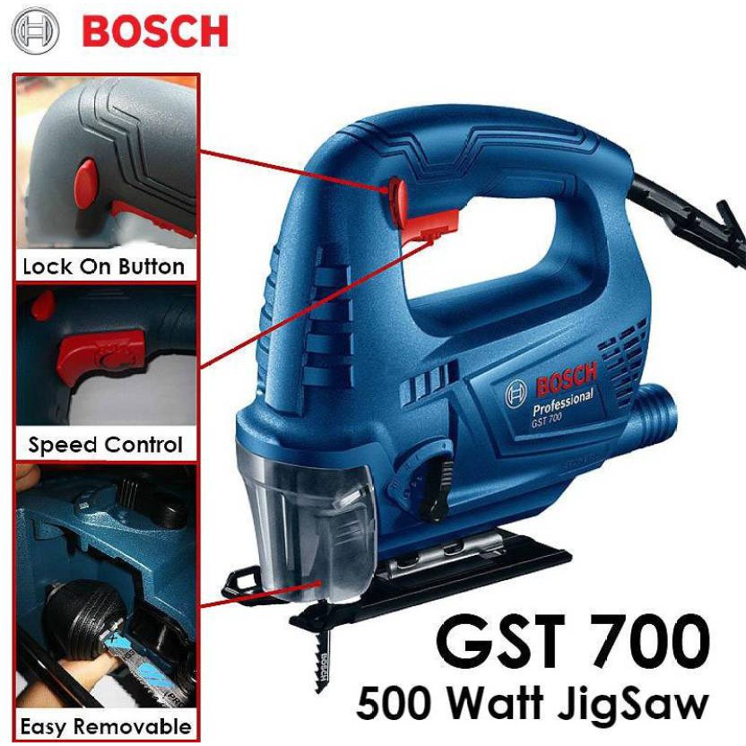 MESIN GERGAJI KAYU JIG SAW VARIABLE SPEED BOSCH GST 700 - GST700