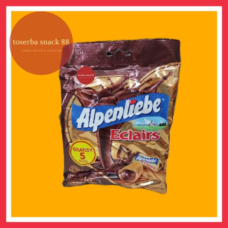 

ALPENLIEBE ECLAIRS/Permen Lunak Isi Caramel (144 gram × 40 pcs)