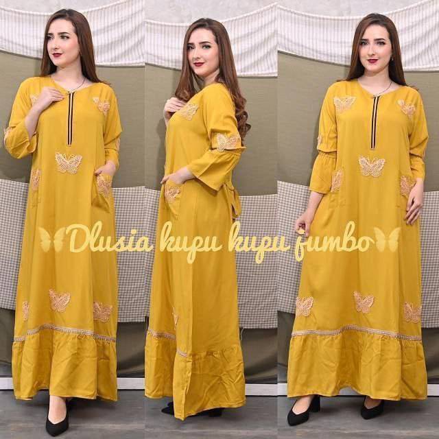 Dlusia kupu kupu Jumbo || Daster arab ori motif kupu²