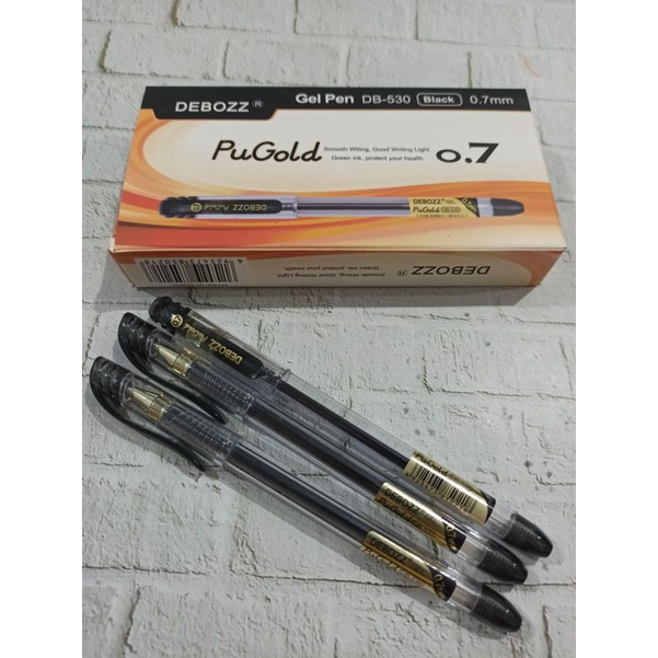 

Pulpen Debozz DB-530 Hitam/ (12Pc) Mata pena 0,7mm/ Gel Pen debozz