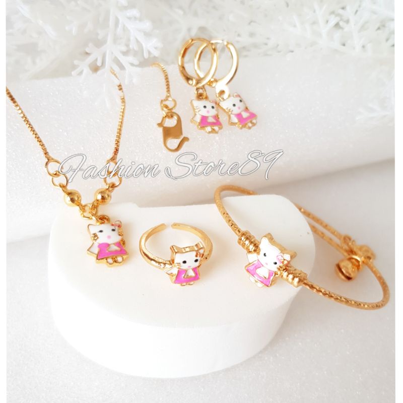 kalung Set Anak Fashion impor perhiasan lapis emas Bestseller Aneka motif Cantik