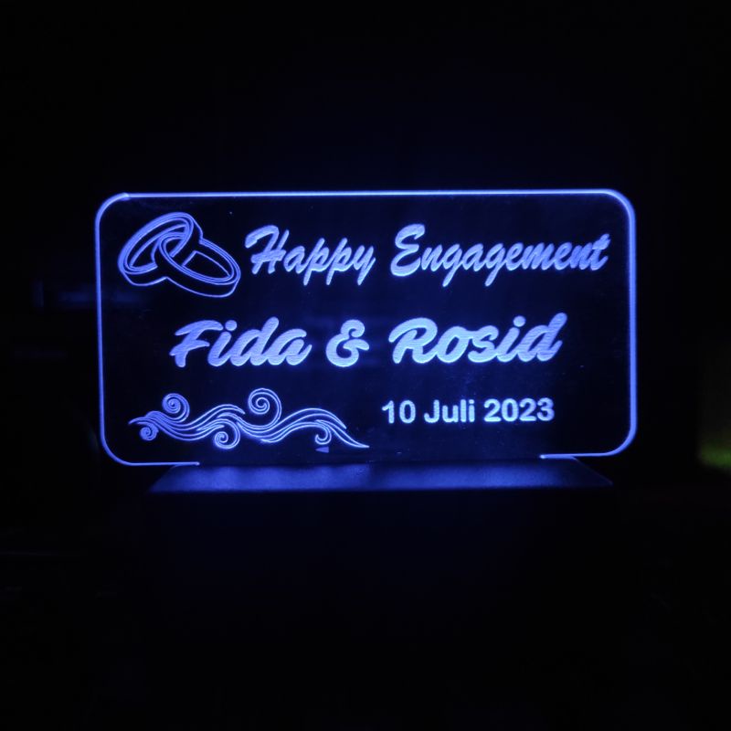 MURAH 10x5 cm LAMPU AKRILIK CUSTOM | LAMPU TIDUR | DEKORASI |KADO AESTHETIC | HIASAN KAMAR CUSTOM WISUDA