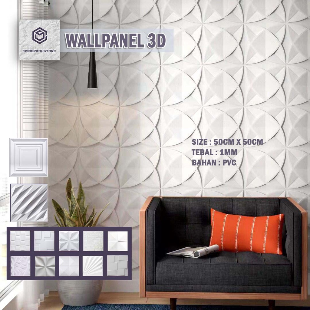 PROMO BUY 30PCS FREE 1PCS LEM SEALENT 300ML || WALLPANEL PVC 3D 50CMX50CMX1MM WALLPAPER DINDING ORNAMEN MOTIF TIMBUL-8