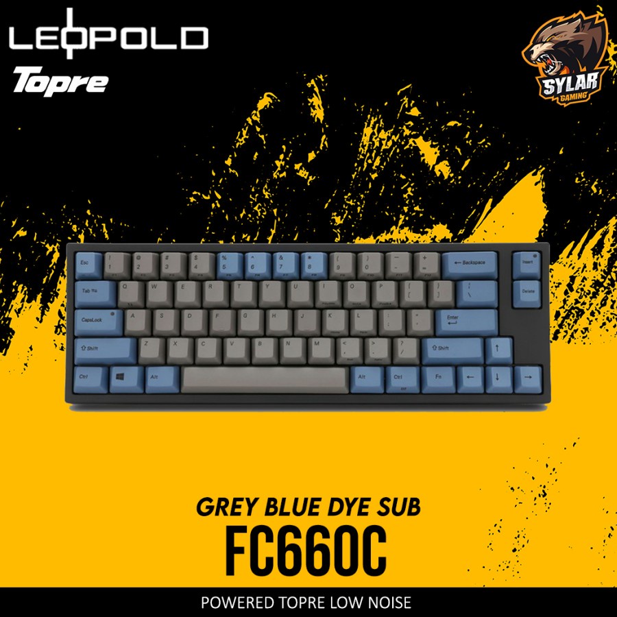 Leopold FC660C Grey Blue Dye Sub PBT Mechanical Gaming Keyboard