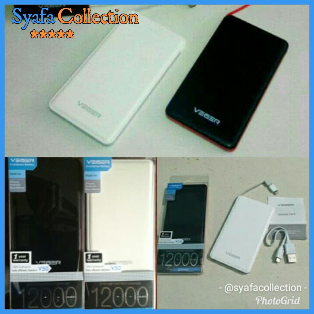Powerbank VEGER 12000mAh - Power Bank Original Veger 12000mAh