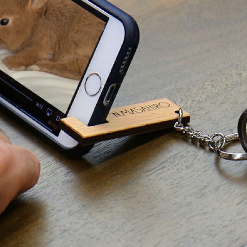 Gantungan Kunci key Chain Stand Handphone Hp Ponsel Custom Nama