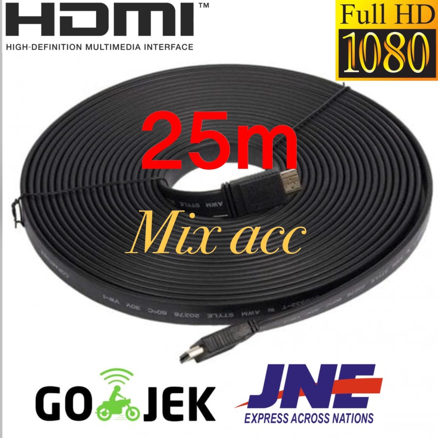 KABEL HDMI TO HDMI 25M FLAT