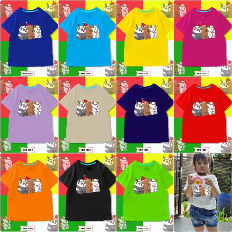 T-SHIRT / KAOS KIDS WE BARE BEAR 24S KARAKTER