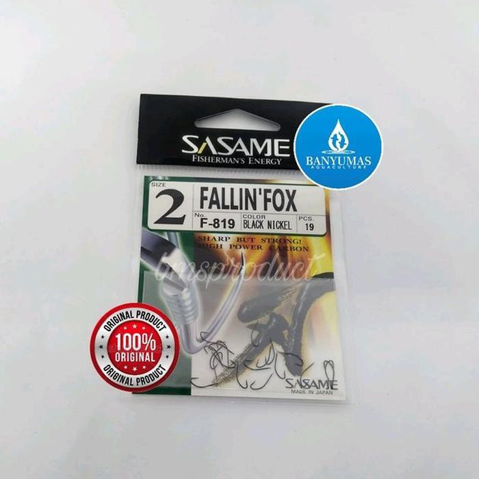 Unik B032 Mata Kail Pancing Sasame Falling Fox F819 No2 isi19pcs asli ori Diskon