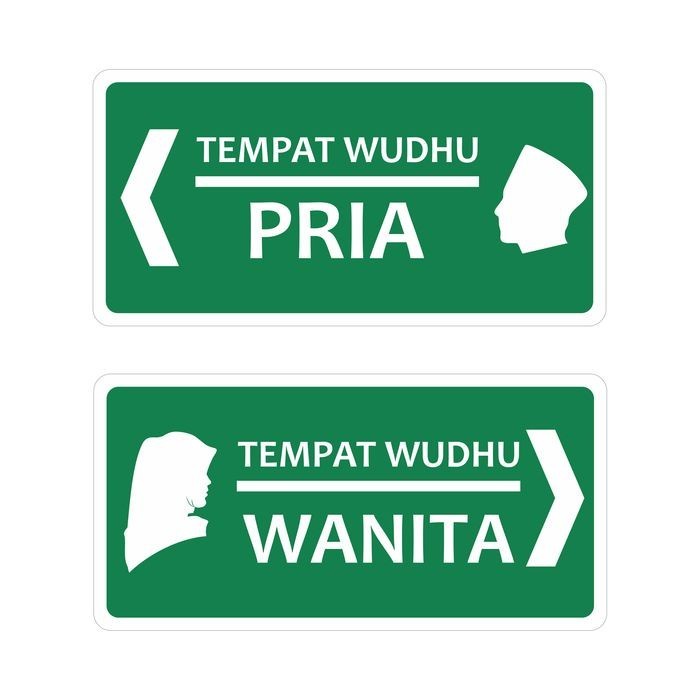

stiker tempat wudhu wanita pria