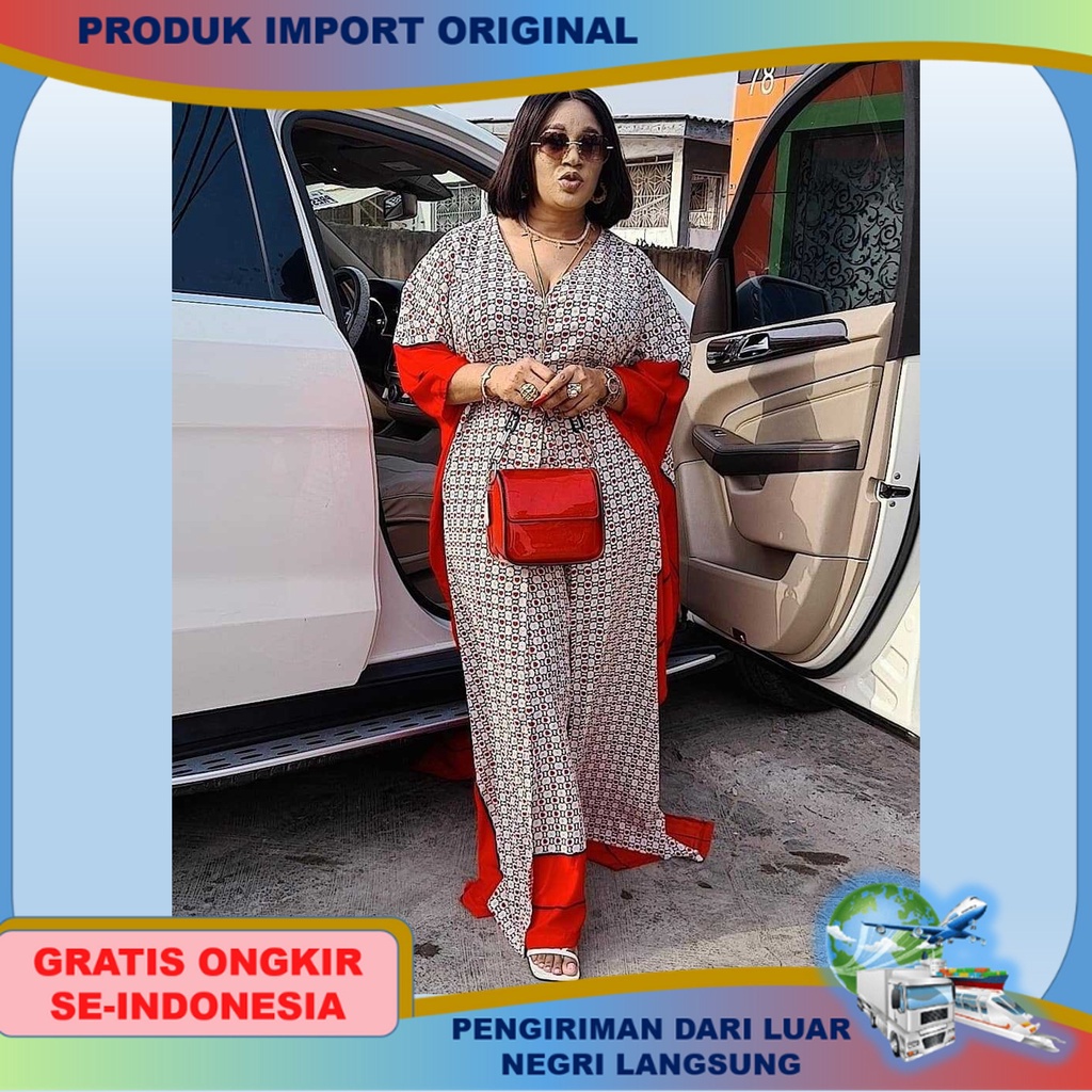 p Dress Eropa Amerika Afrika Gaun Fashion Chiffon daster kekinian kualitas premium adem halus cocok 