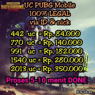 UC PUBG MOBILE TOPUP VIA ID PROSES 10 MENIT - 